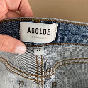 Agolde Nico high-rise slim jeans 27 Rooted